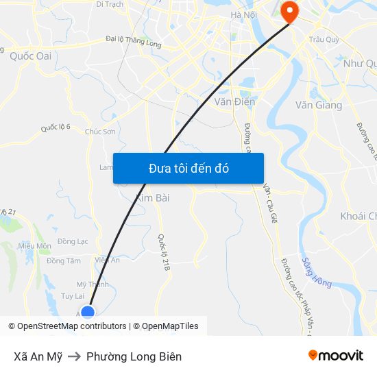 Xã An Mỹ to Phường Long Biên map