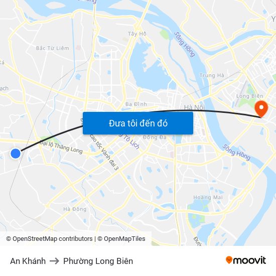 An Khánh to Phường Long Biên map