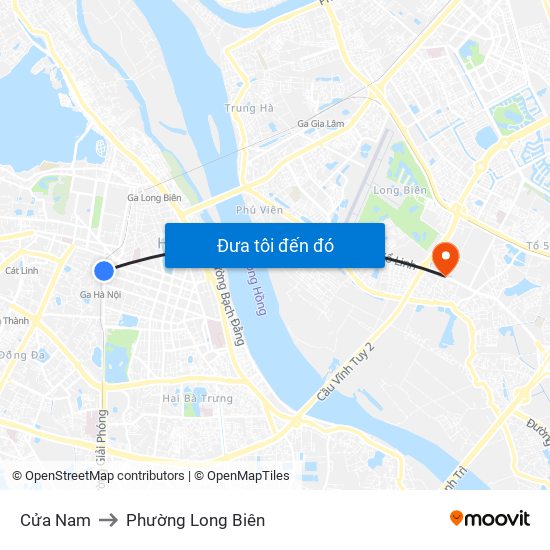 Cửa Nam to Phường Long Biên map