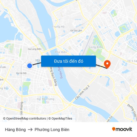 Hàng Bông to Phường Long Biên map