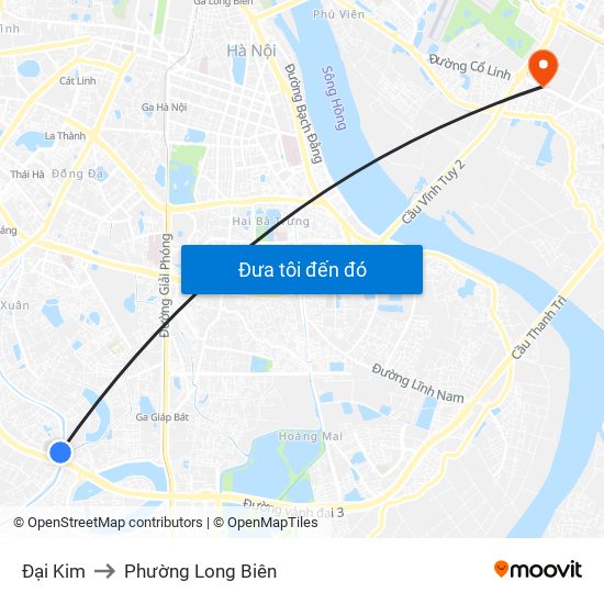 Đại Kim to Phường Long Biên map