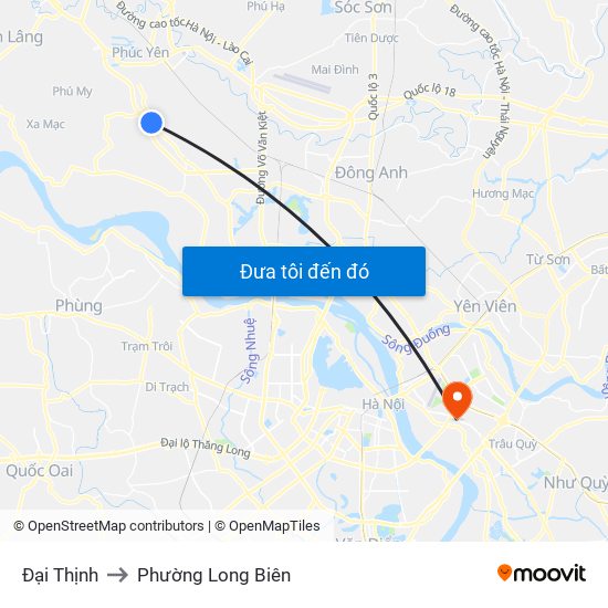 Đại Thịnh to Phường Long Biên map