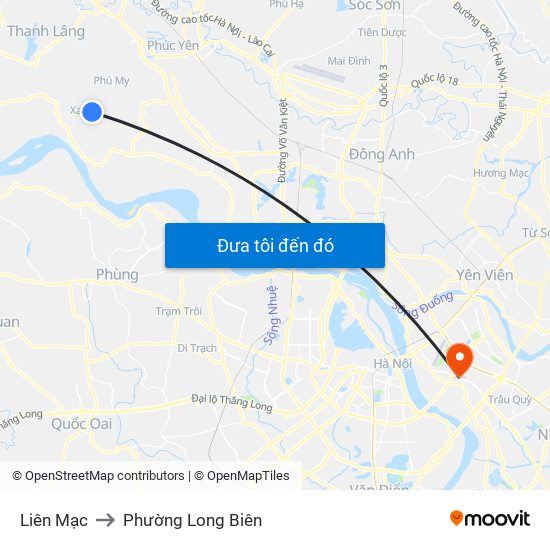 Liên Mạc to Phường Long Biên map