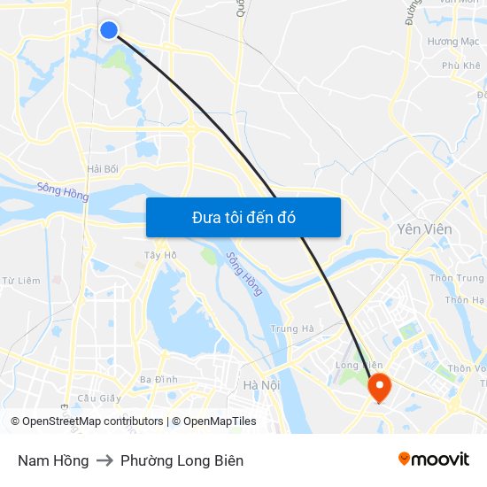 Nam Hồng to Phường Long Biên map