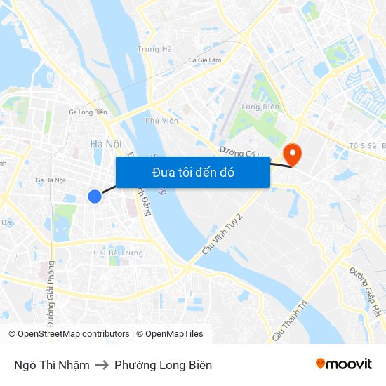 Ngô Thì Nhậm to Phường Long Biên map