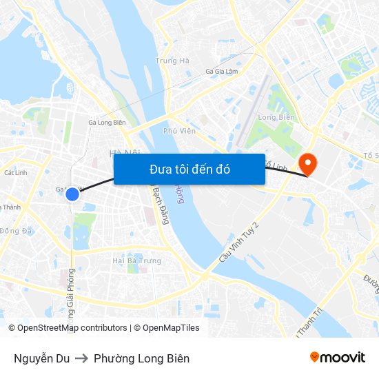 Nguyễn Du to Phường Long Biên map