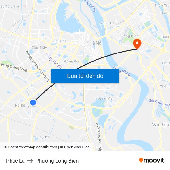 Phúc La to Phường Long Biên map