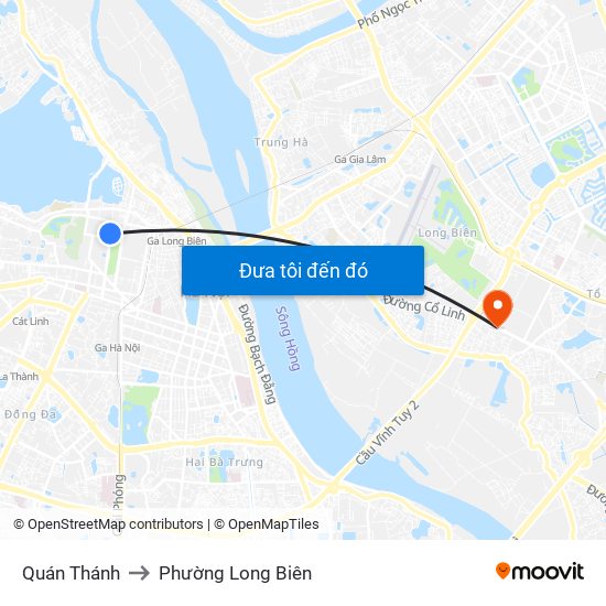 Quán Thánh to Phường Long Biên map