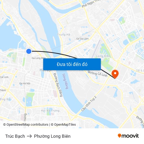 Trúc Bạch to Phường Long Biên map