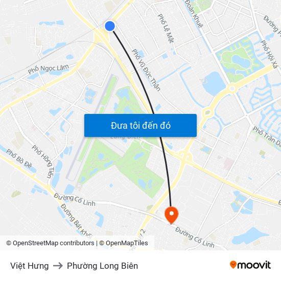 Việt Hưng to Phường Long Biên map