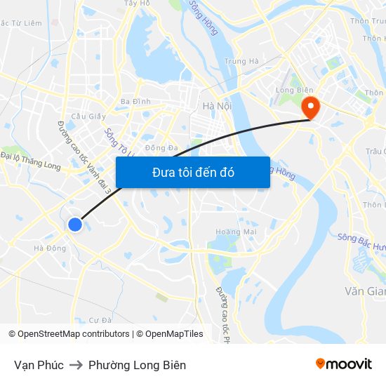 Vạn Phúc to Phường Long Biên map