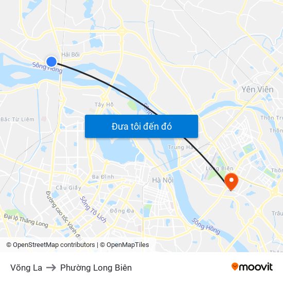 Võng La to Phường Long Biên map