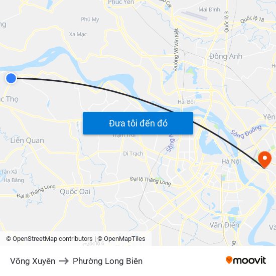 Võng Xuyên to Phường Long Biên map