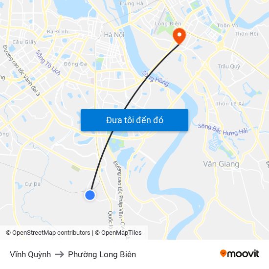 Vĩnh Quỳnh to Phường Long Biên map