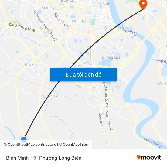 Bình Minh to Phường Long Biên map