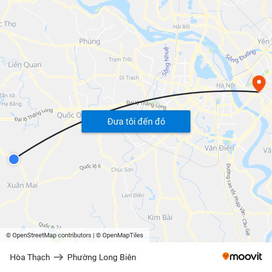 Hòa Thạch to Phường Long Biên map