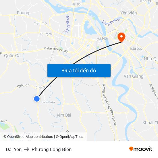 Đại Yên to Phường Long Biên map