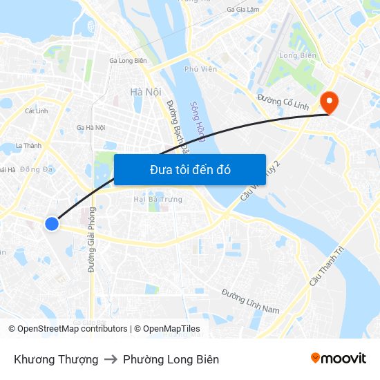 Khương Thượng to Phường Long Biên map
