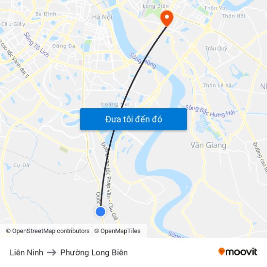 Liên Ninh to Phường Long Biên map