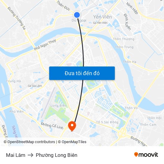 Mai Lâm to Phường Long Biên map