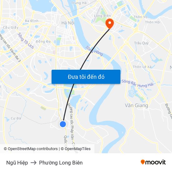 Ngũ Hiệp to Phường Long Biên map