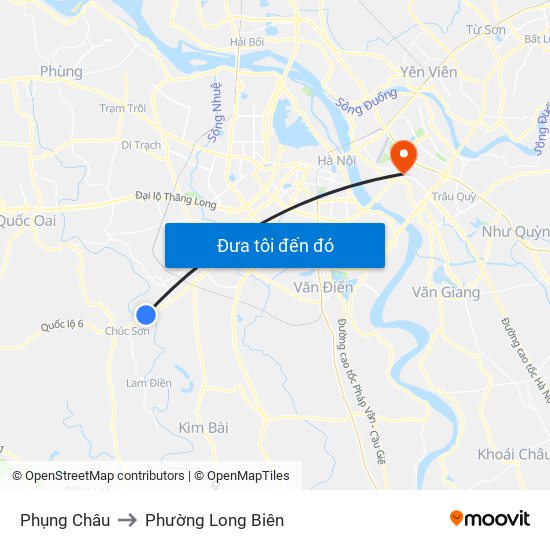 Phụng Châu to Phường Long Biên map