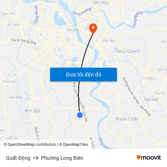 Quất Động to Phường Long Biên map