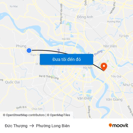 Đức Thượng to Phường Long Biên map