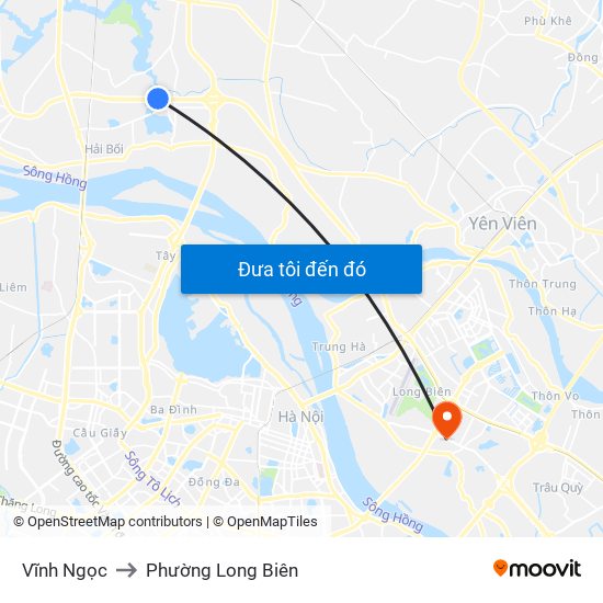 Vĩnh Ngọc to Phường Long Biên map