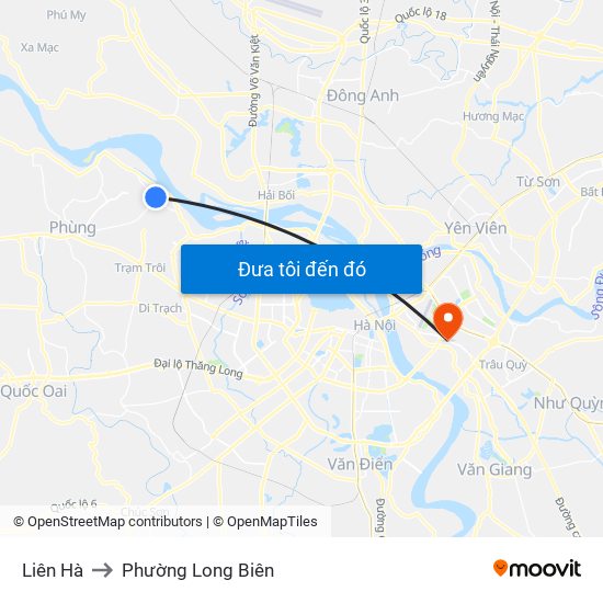 Liên Hà to Phường Long Biên map