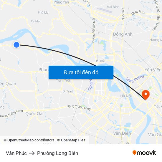 Vân Phúc to Phường Long Biên map