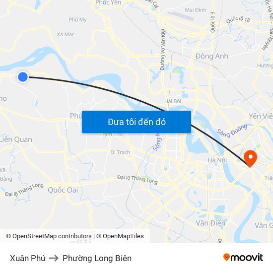 Xuân Phú to Phường Long Biên map