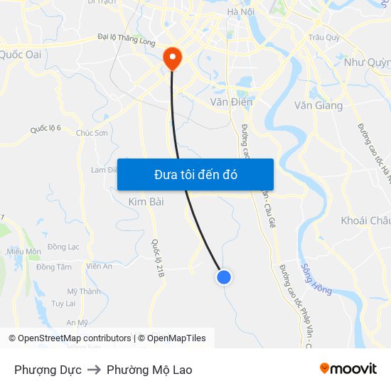 Phượng Dực to Phường Mộ Lao map