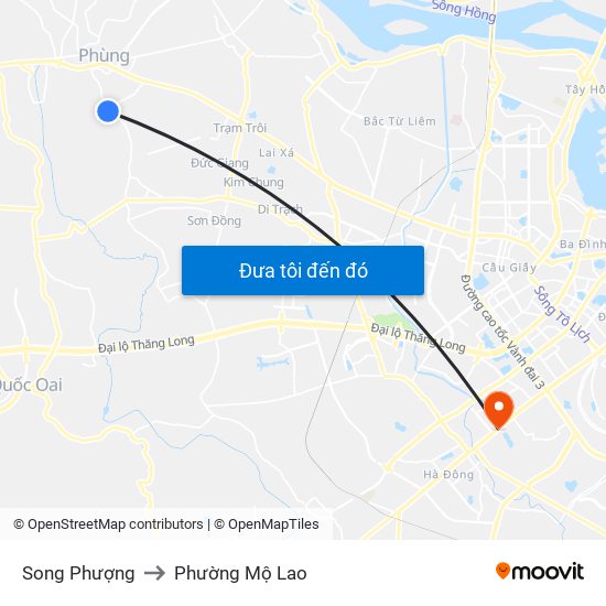 Song Phượng to Phường Mộ Lao map