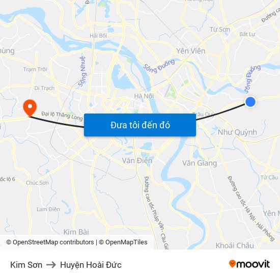 Kim Sơn to Huyện Hoài Đức map