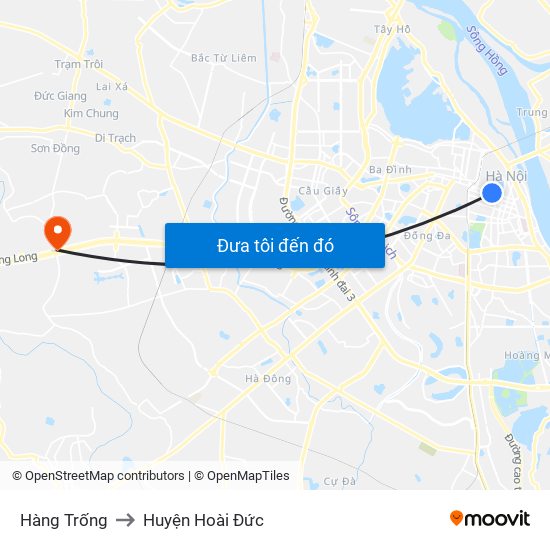 Hàng Trống to Huyện Hoài Đức map