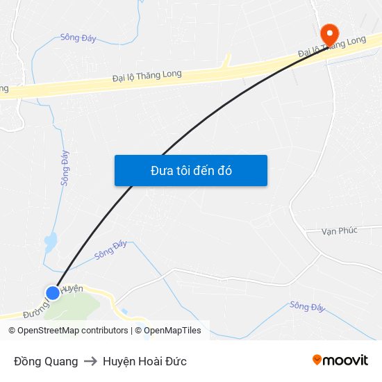 Đồng Quang to Huyện Hoài Đức map