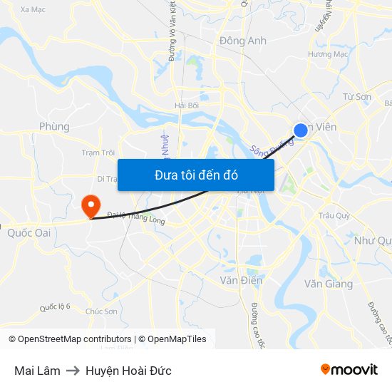 Mai Lâm to Huyện Hoài Đức map