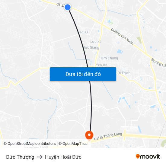 Đức Thượng to Huyện Hoài Đức map