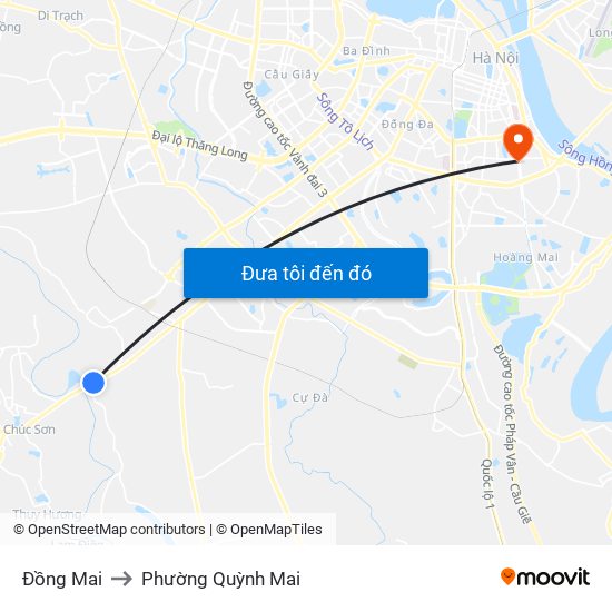 Đồng Mai to Phường Quỳnh Mai map