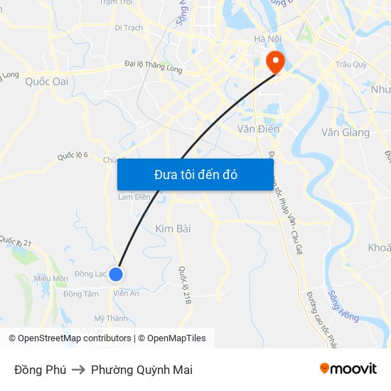 Đồng Phú to Phường Quỳnh Mai map