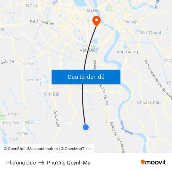 Phượng Dực to Phường Quỳnh Mai map