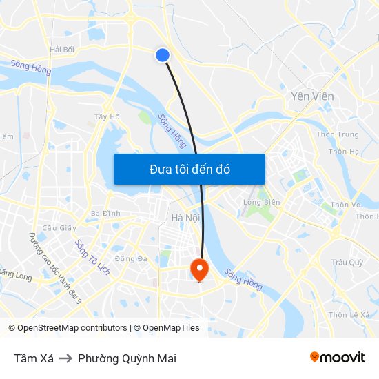 Tầm Xá to Phường Quỳnh Mai map