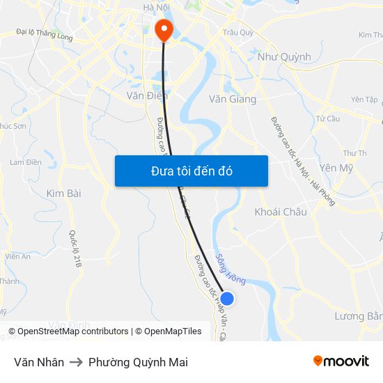 Văn Nhân to Phường Quỳnh Mai map