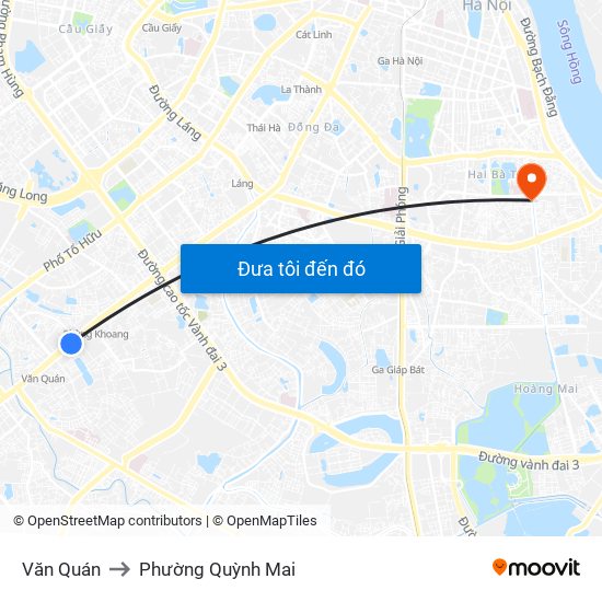 Văn Quán to Phường Quỳnh Mai map