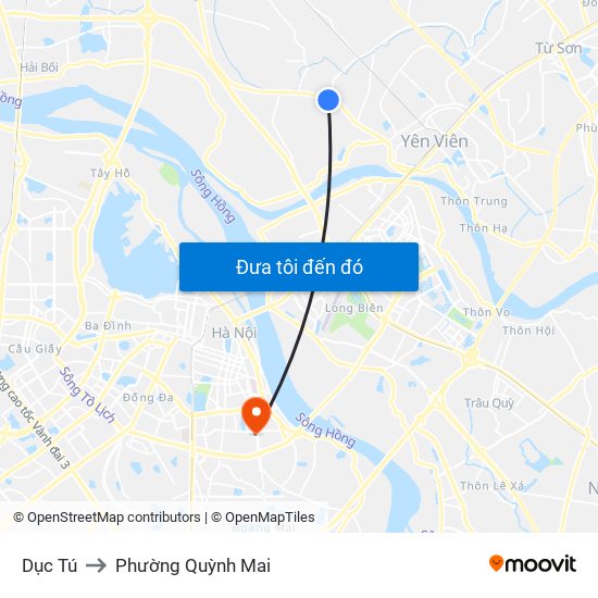 Dục Tú to Phường Quỳnh Mai map