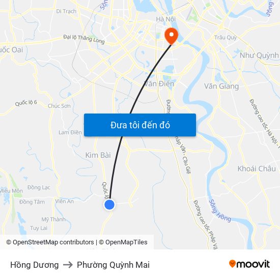 Hồng Dương to Phường Quỳnh Mai map