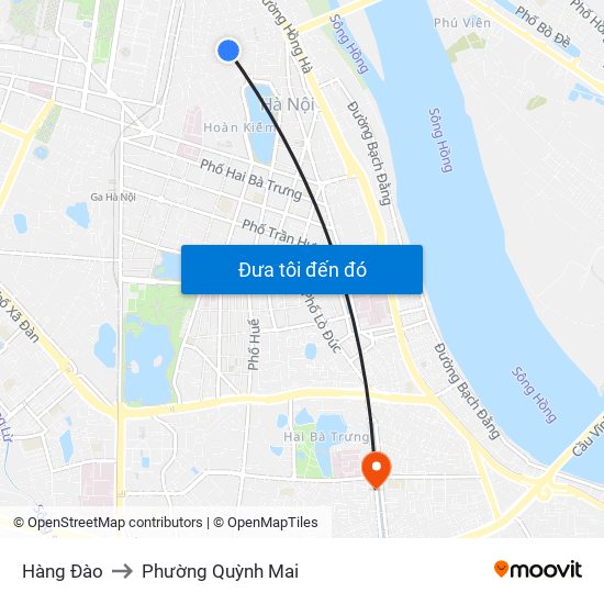 Hàng Đào to Phường Quỳnh Mai map