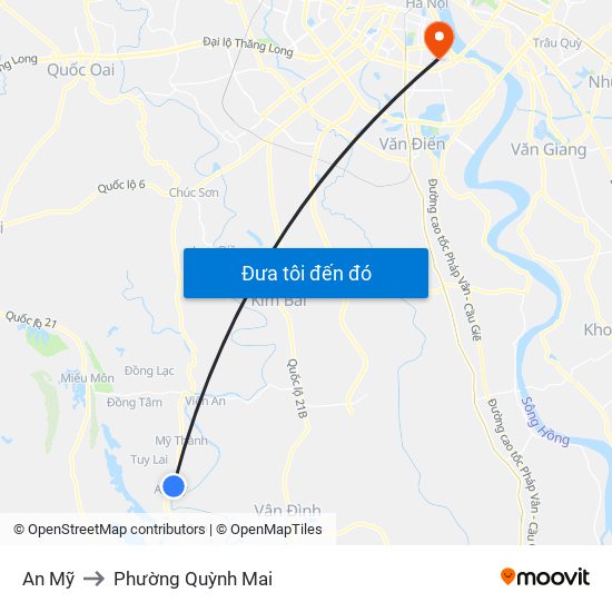 An Mỹ to Phường Quỳnh Mai map