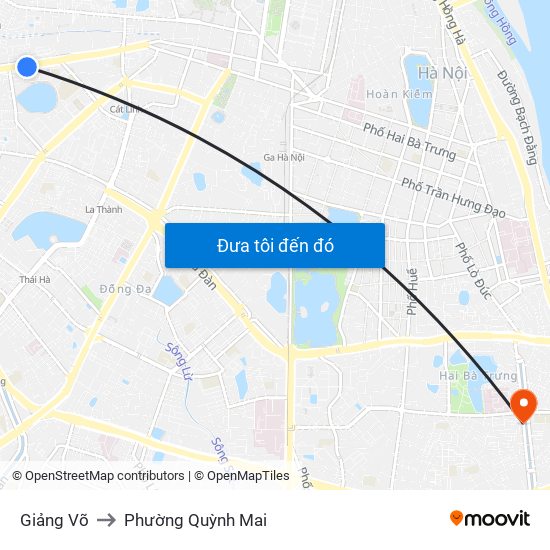 Giảng Võ to Phường Quỳnh Mai map